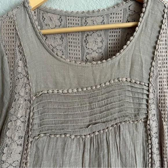 kori america beige lace bohemian dress size small - Picture 6 of 12